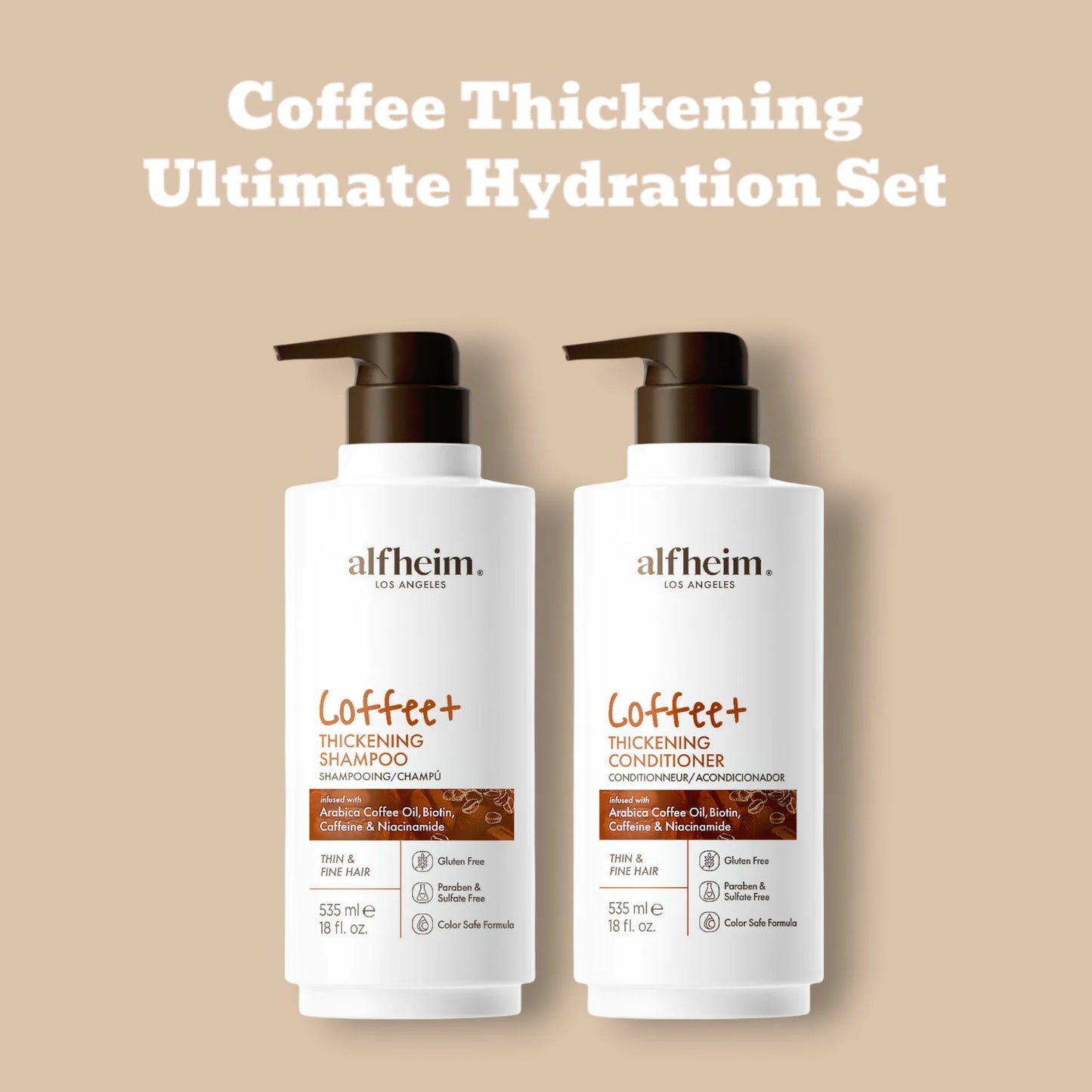 Coffee + Thickening Shampoo & Conditioner Set