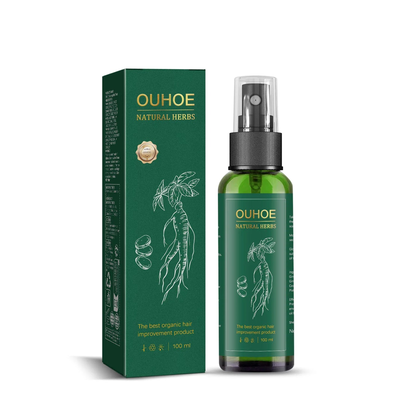 Ginseng Hair Growth Spray; Moisturize Nourish Scalp