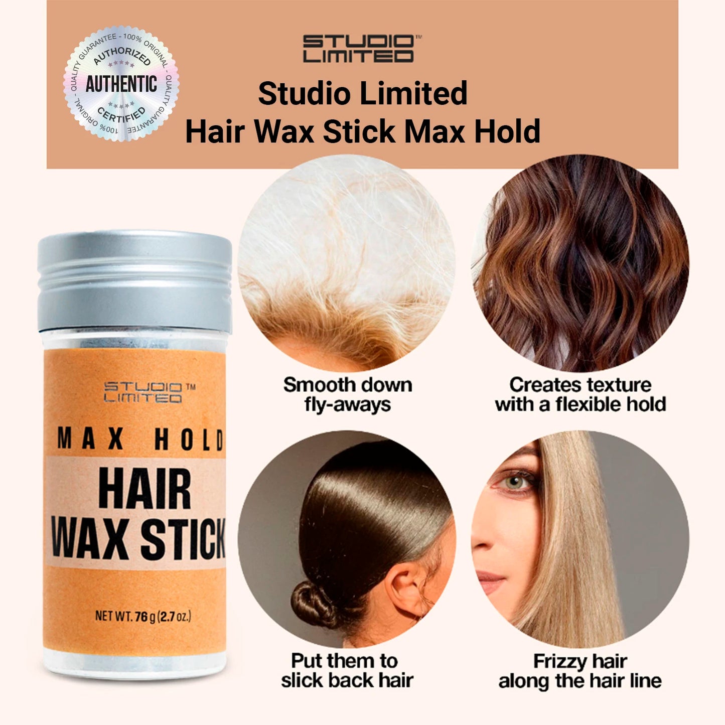 Hair Wax Stick, Max Hold, Ultimate Control