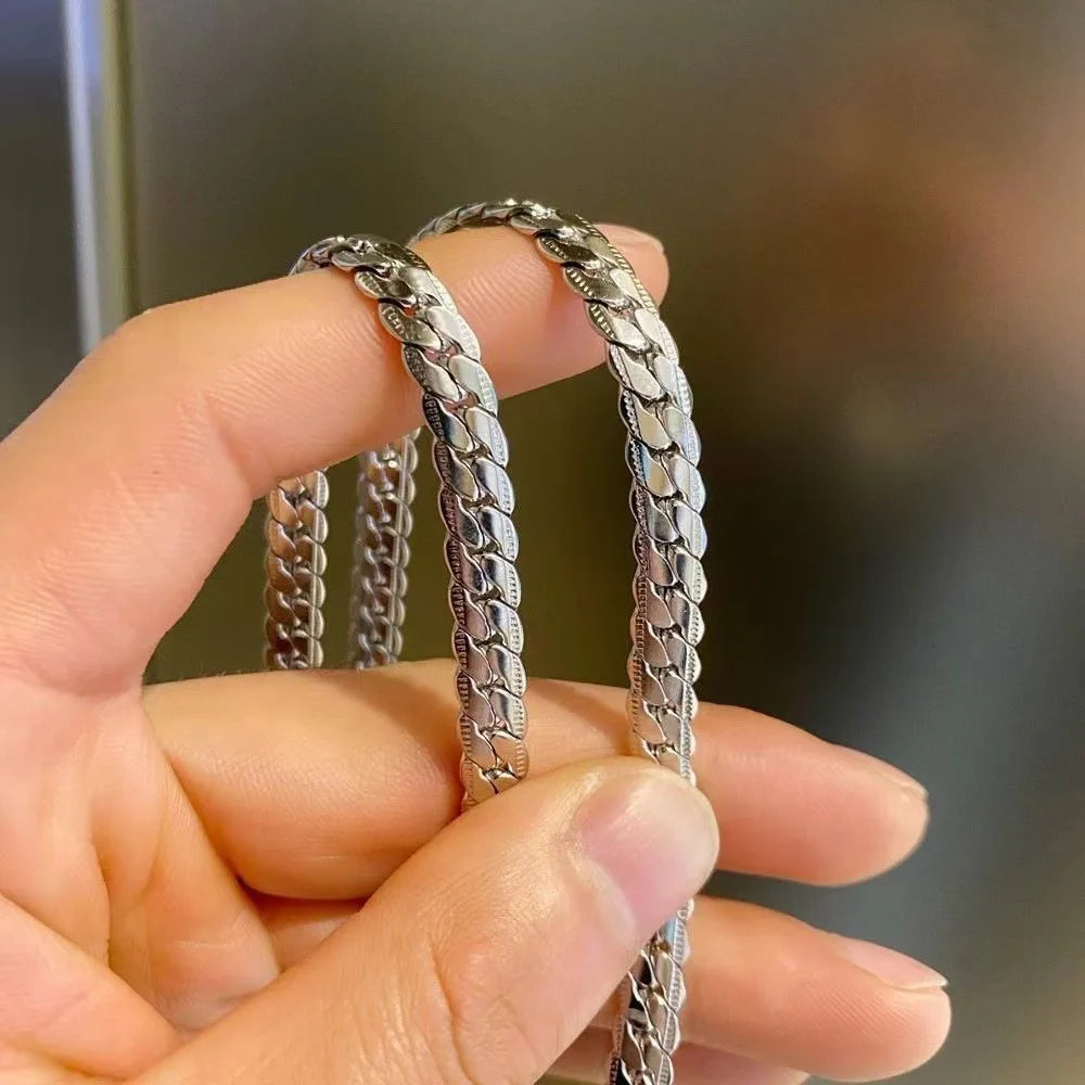 Diamond Cut Link Chain for Men/Women