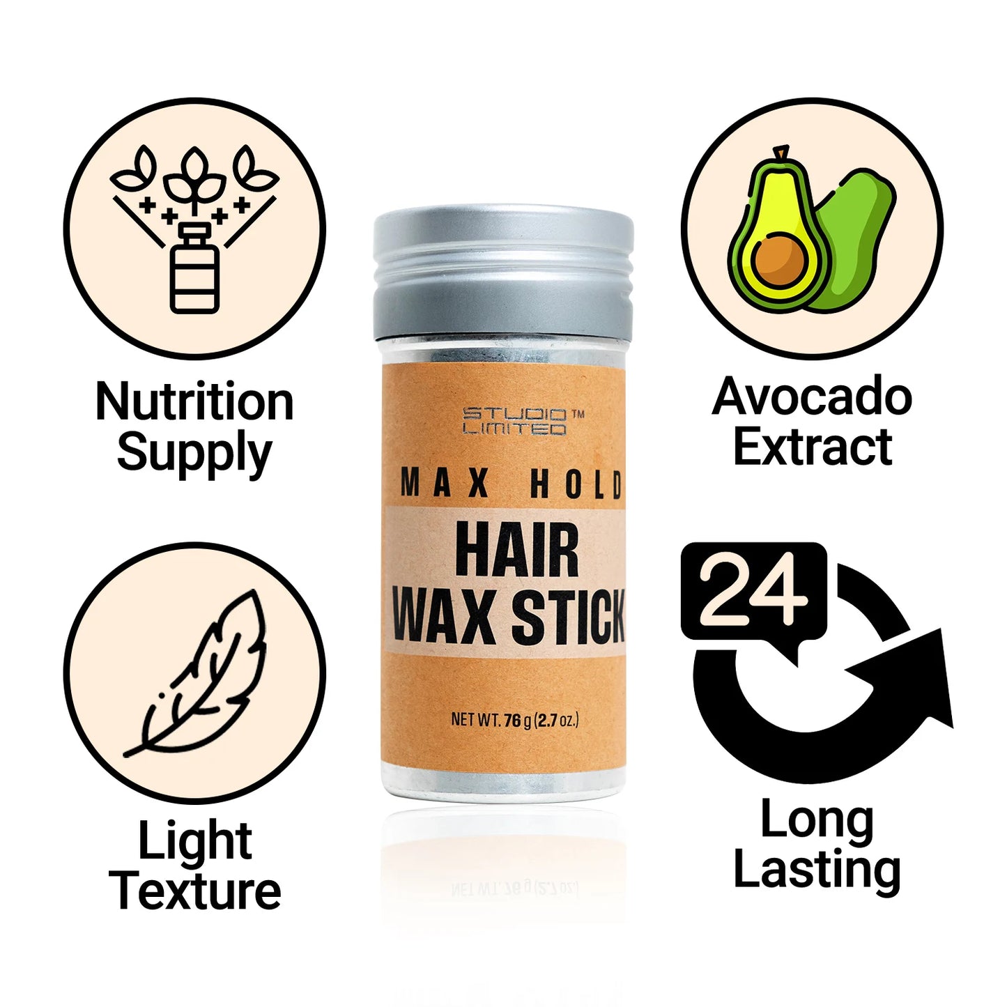 Hair Wax Stick, Max Hold, Ultimate Control