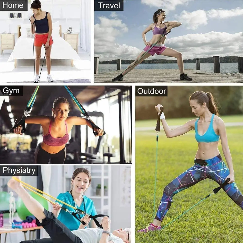 Latex Resistance Pull Bands for Pilates, Yoga, CrossFit