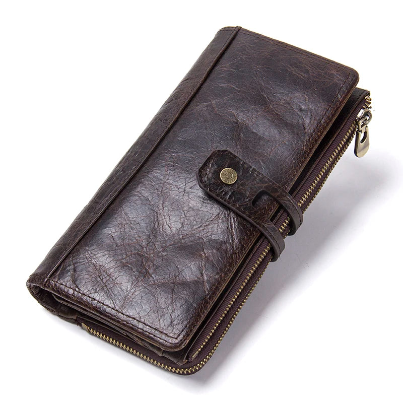 Men/Women Genuine Leather Multi Compartment Wallet
