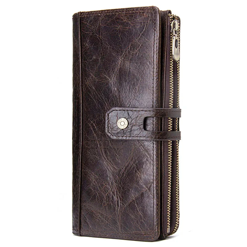 Men/Women Genuine Leather Multi Compartment Wallet
