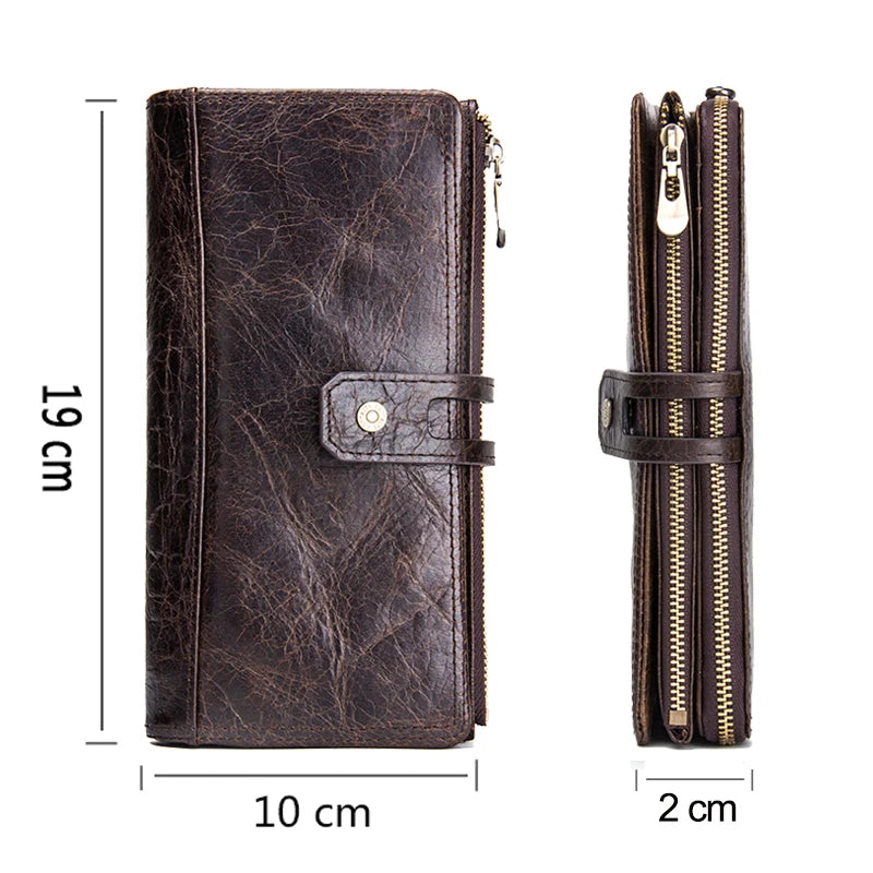 Men/Women Genuine Leather Multi Compartment Wallet