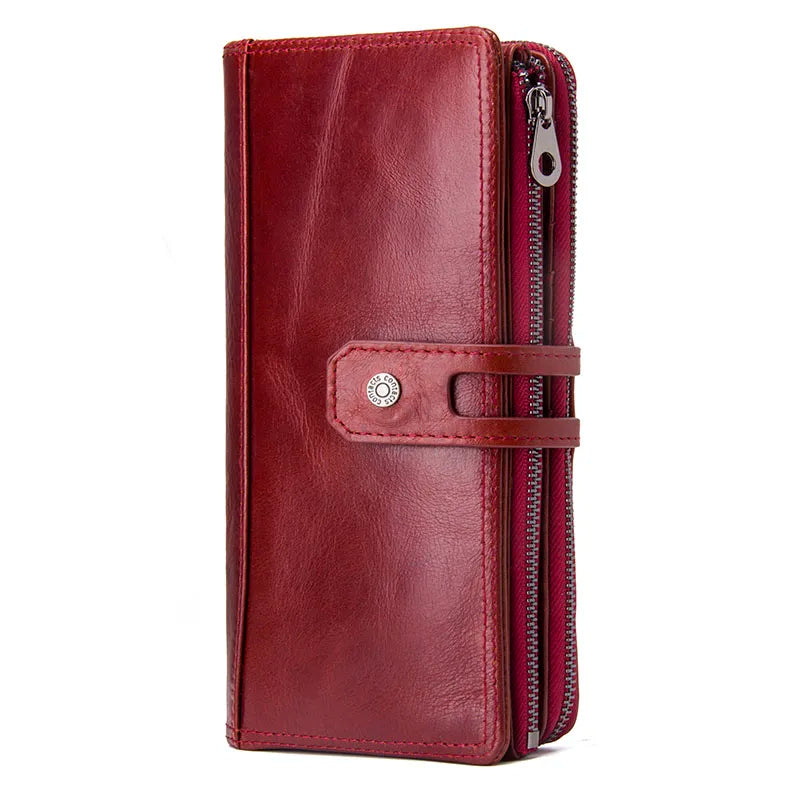 Men/Women Genuine Leather Multi Compartment Wallet