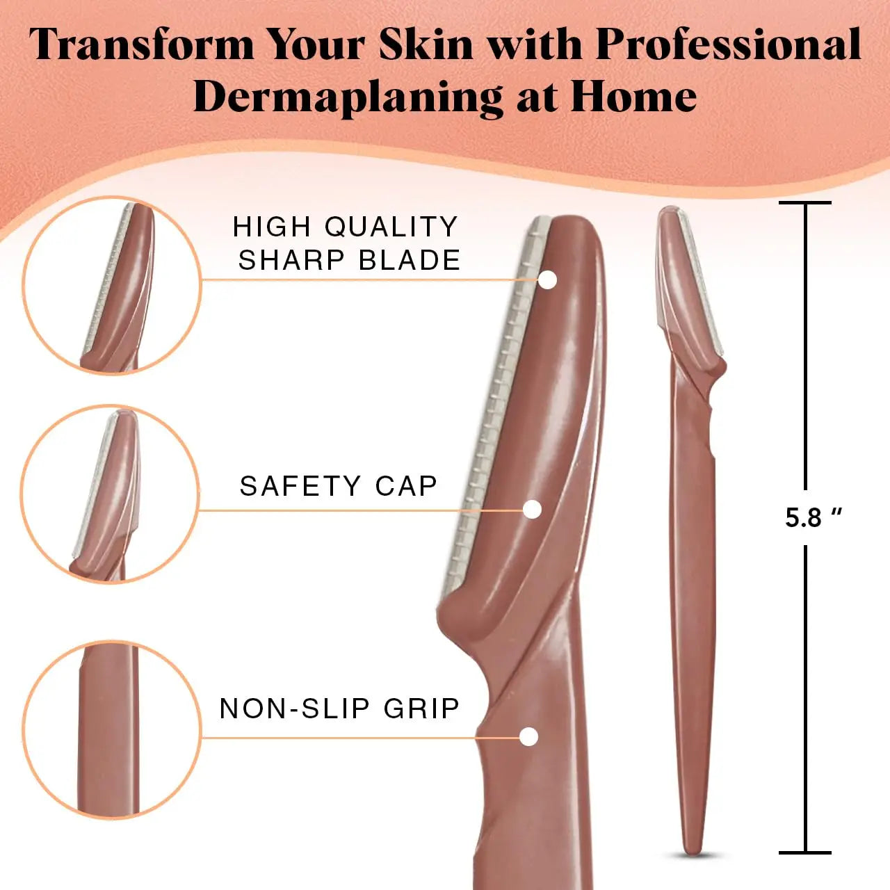 Dermaplaning 12pc facial hair remover for smooth skin
