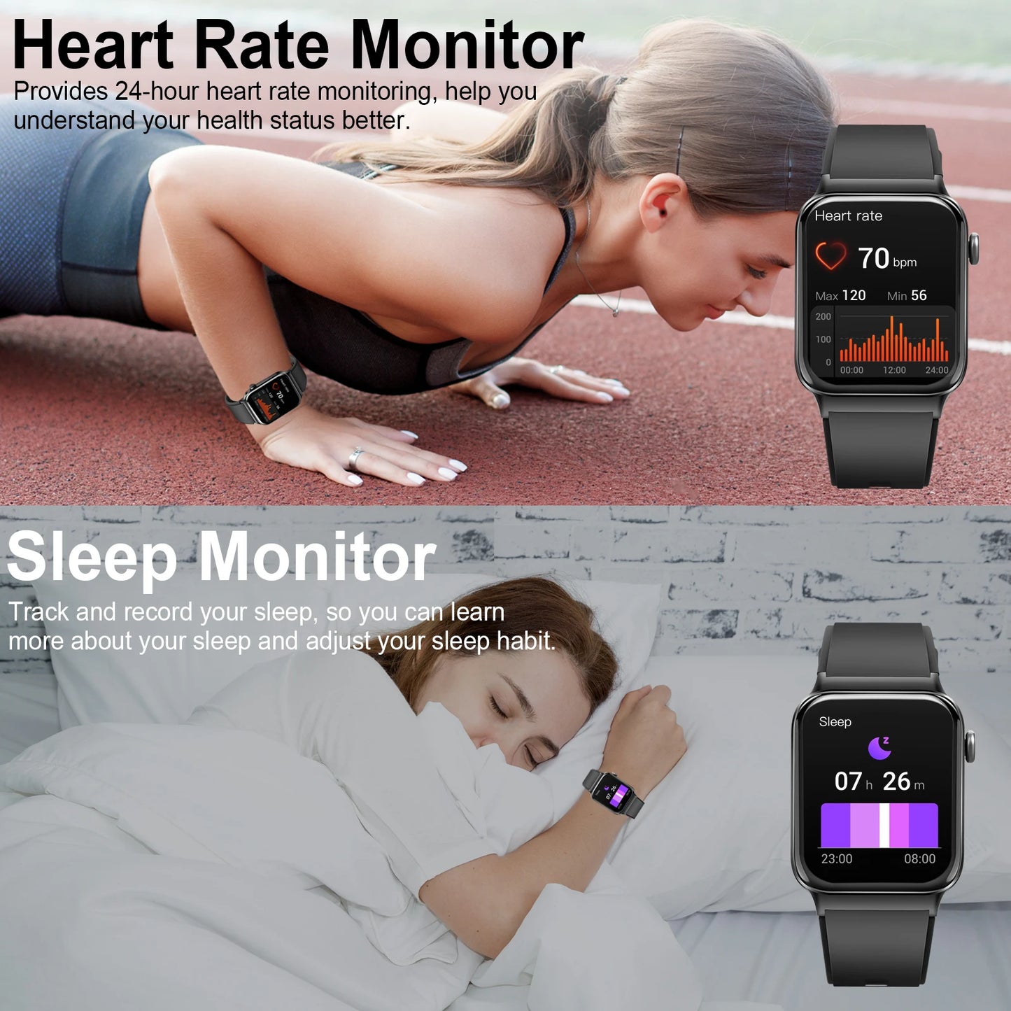 Multi Function Smartwatch Waterproof Fitness Tracker
