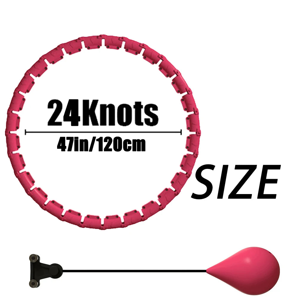 Weighted Hula Circle Hoops, 2 in 1 Adjustable with Detachable Knots