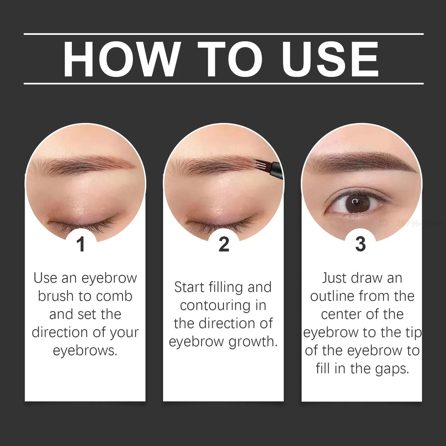 Waterproof Eyebrow Pencil Natural Black