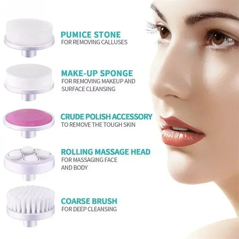 5 in 1 Electric Face Cleansing Brush/Massager