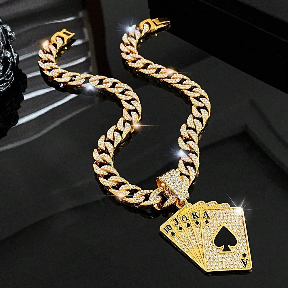 Men's Hip-Hop Playing Card Necklace