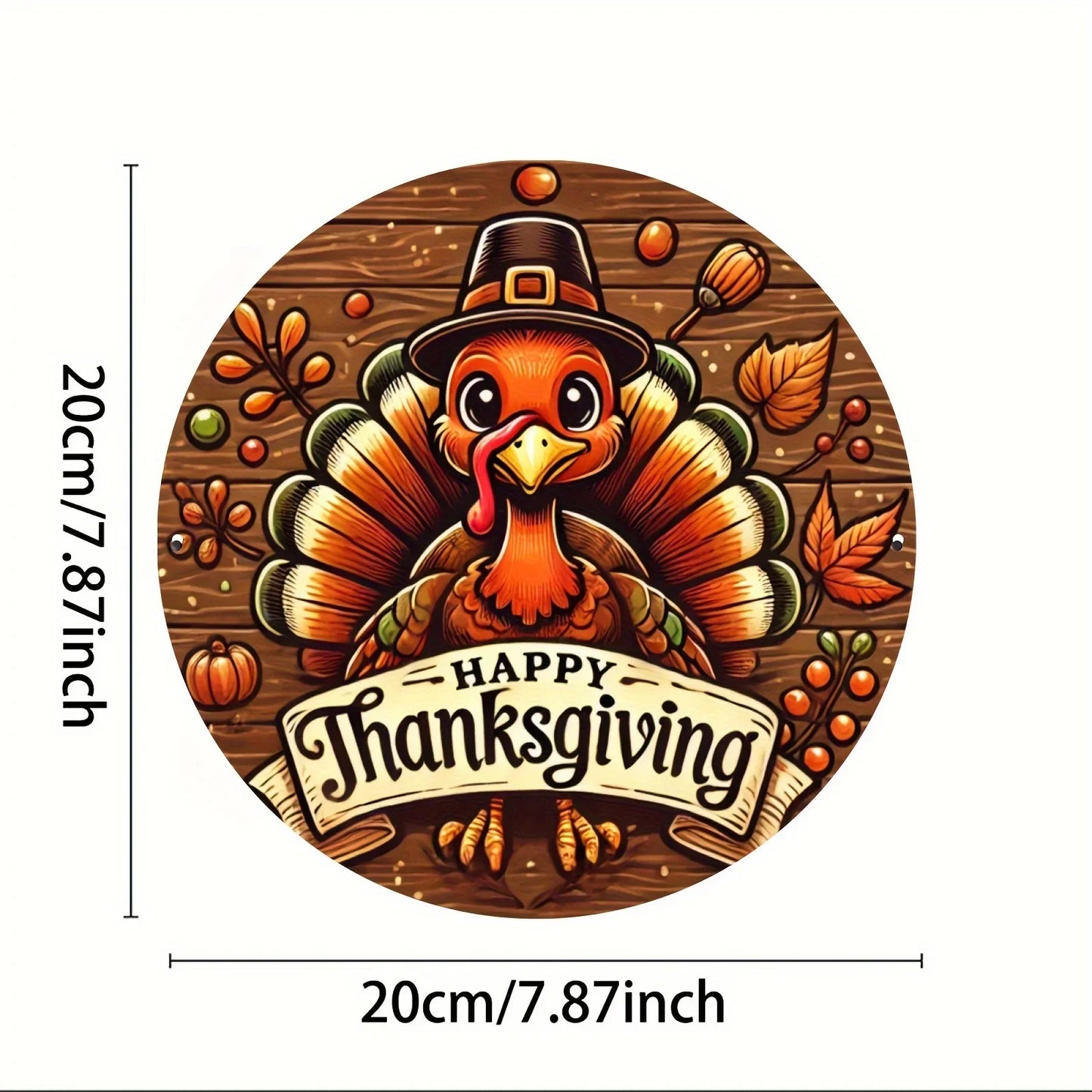 Happy Thanksgiving Aluminum Alloy Wall Art