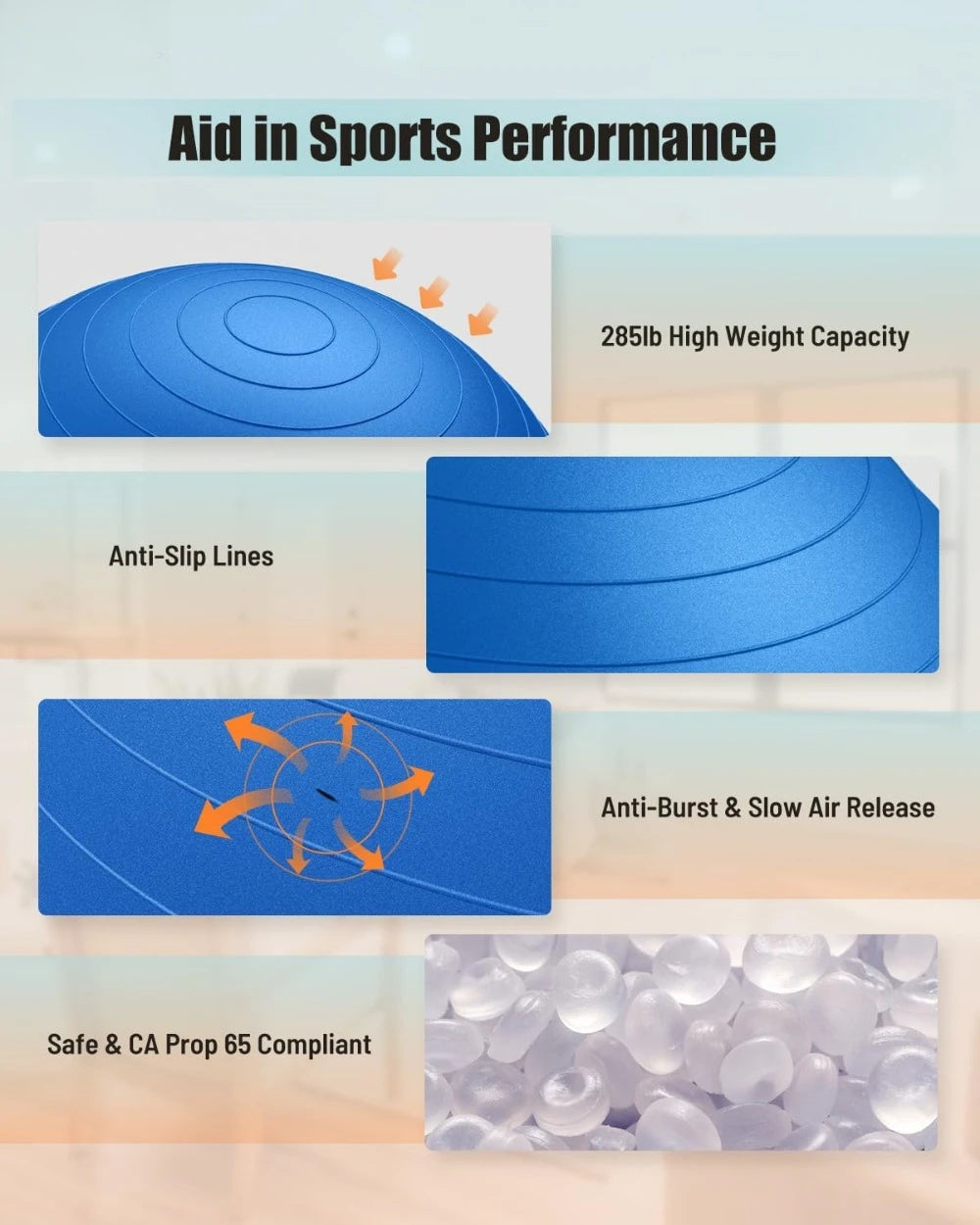 Yoga Workout Ball, Balance Ball Chair