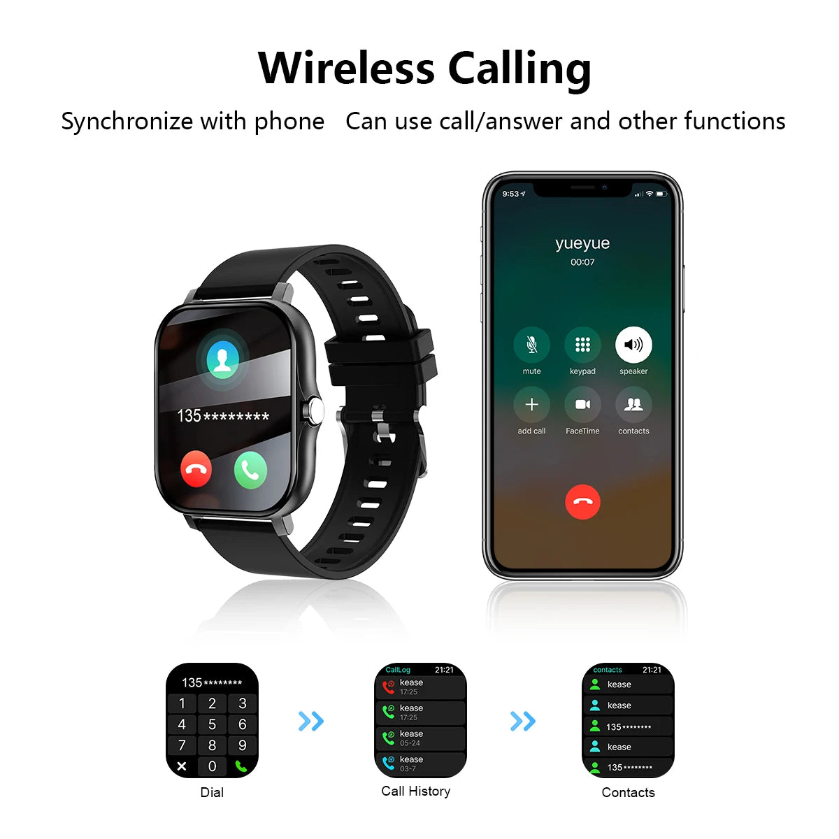 Smart Watch: Call/Sport/Health