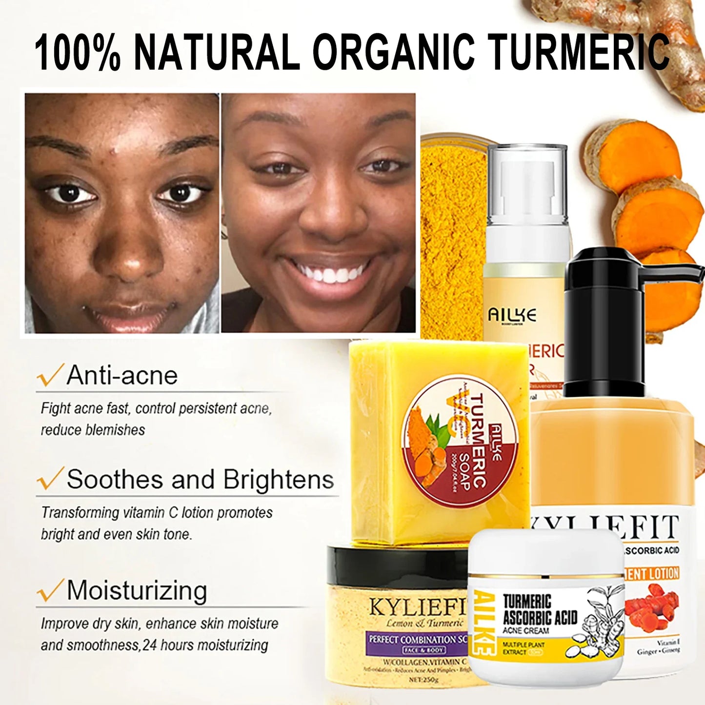 Natural Organic Turmeric Skin Care Kit