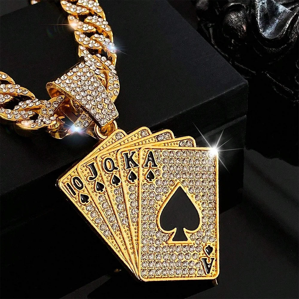 Men's Hip-Hop Playing Card Necklace
