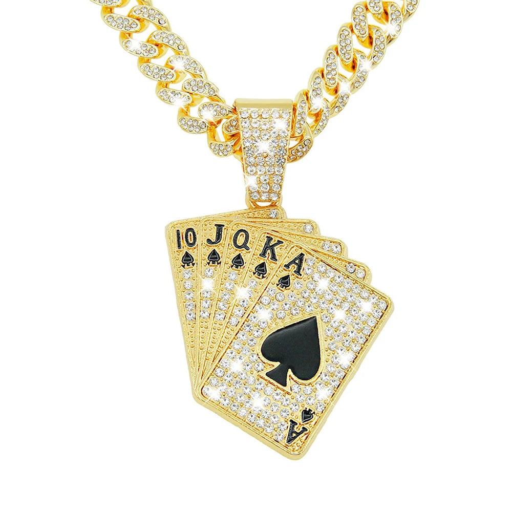 Men's Hip-Hop Playing Card Necklace