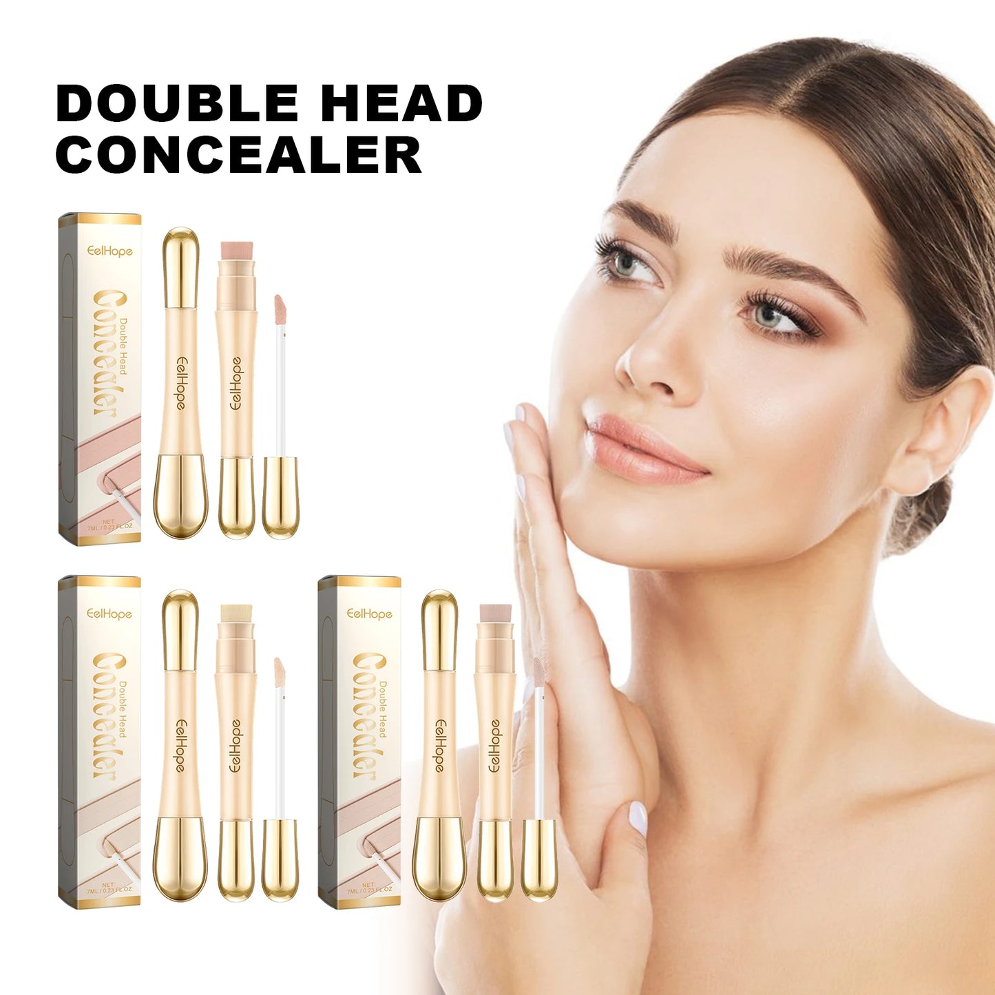 Double Head Concealer/Highlighter Dual Shadow Long Lasting