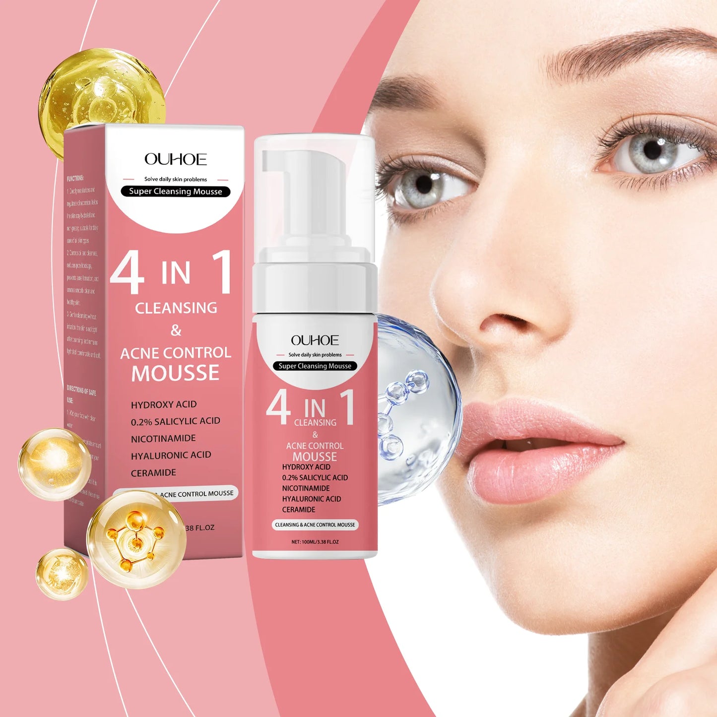 Foaming Face Cleanser - Hydrating Cleansing Mousse