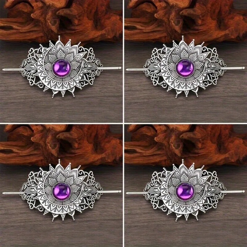 4PCS Triple Moon Celtic Knot Hair Clip