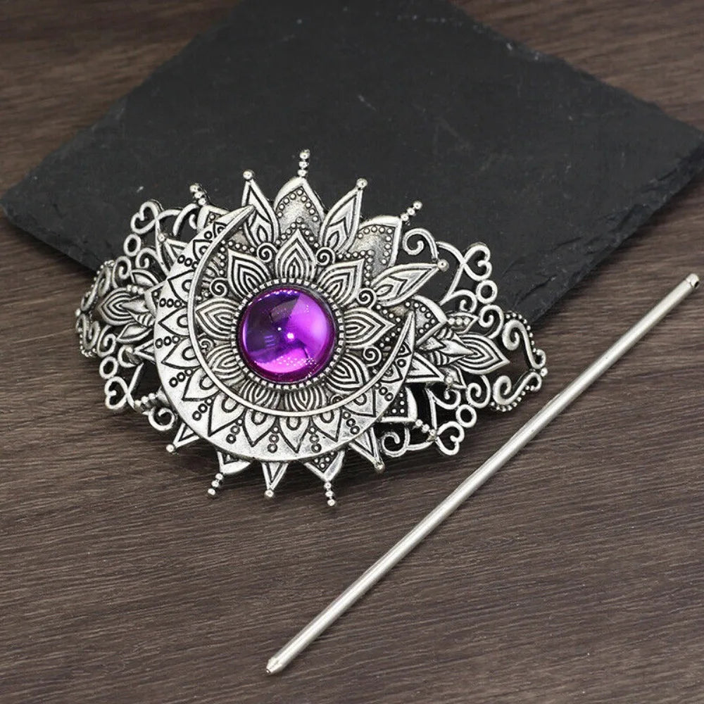4PCS Triple Moon Celtic Knot Hair Clip