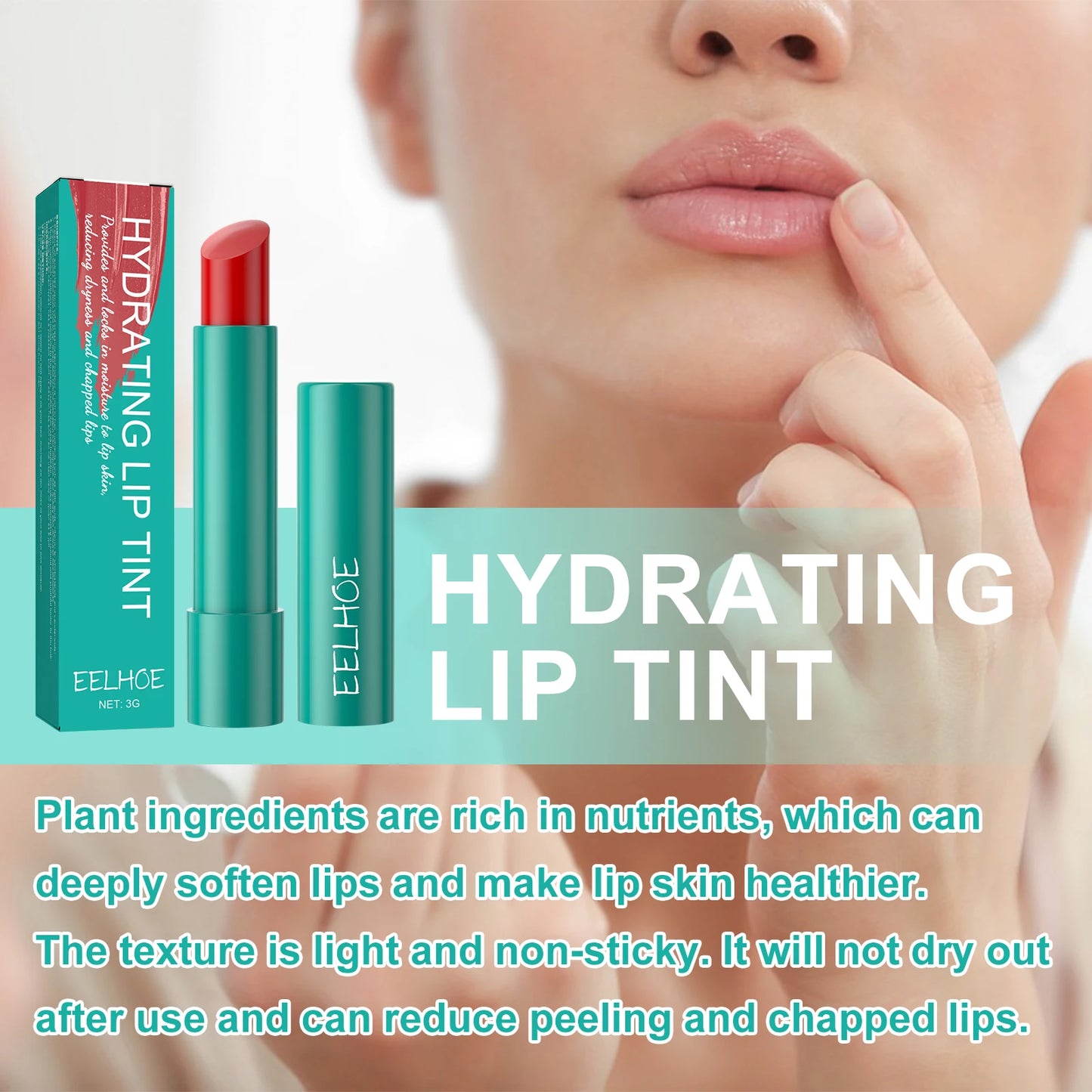 Lip Gloss, Long Lasting, Hydrating, Liquid Tint