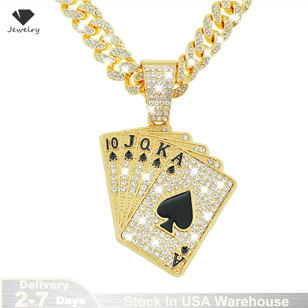 Men's Hip-Hop Playing Card Necklace