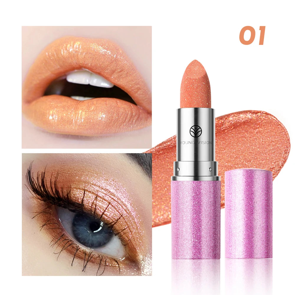 Pearlized shimmer Lipsticks and Eyeshadows