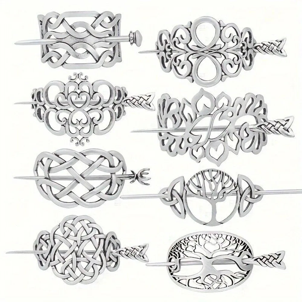 8PCS Viking Celtic Hair Sticks
