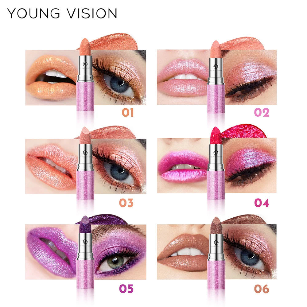 Pearlized shimmer Lipsticks and Eyeshadows