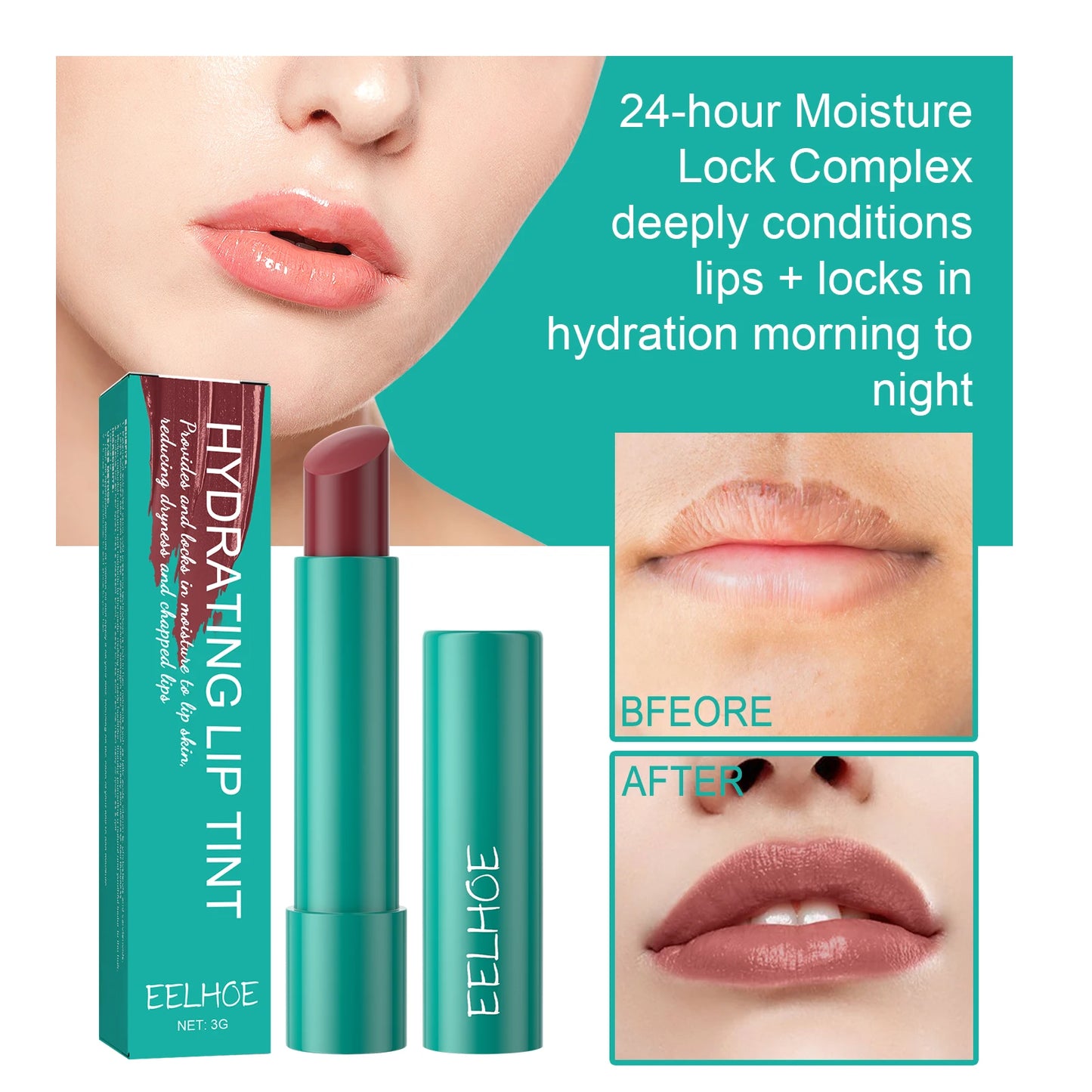 Lip Gloss, Long Lasting, Hydrating, Liquid Tint