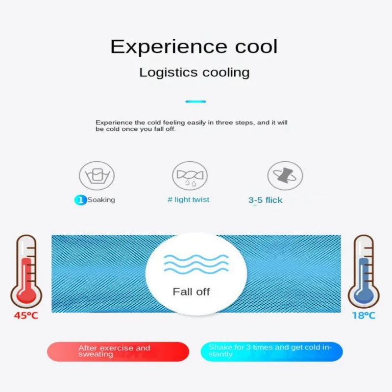 Cooling Microfiber Towel; Breathable and Quick-Drying