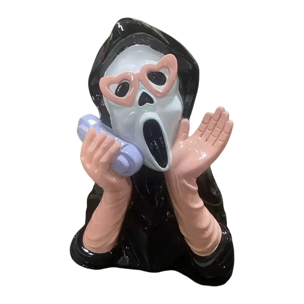 Screaming Face Ghost Figurine