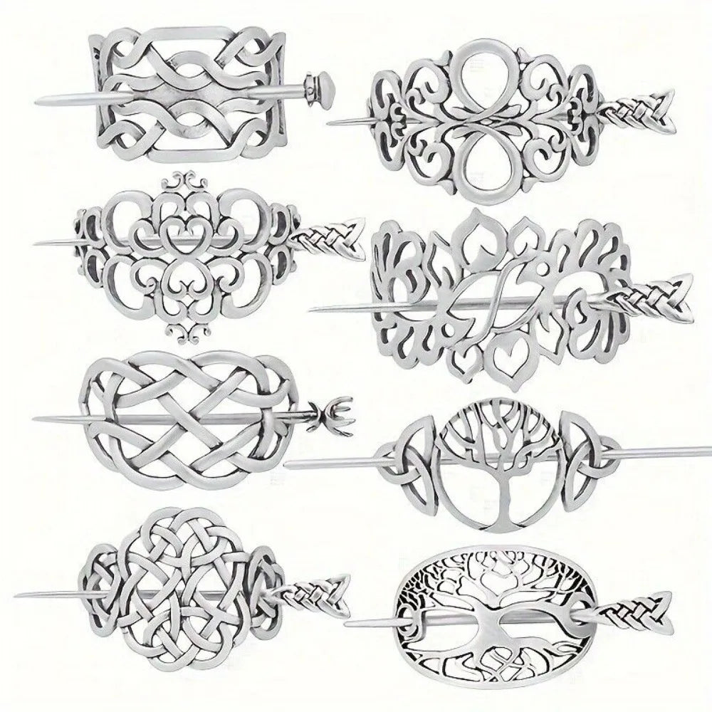 8PCS Viking Celtic Hair Sticks