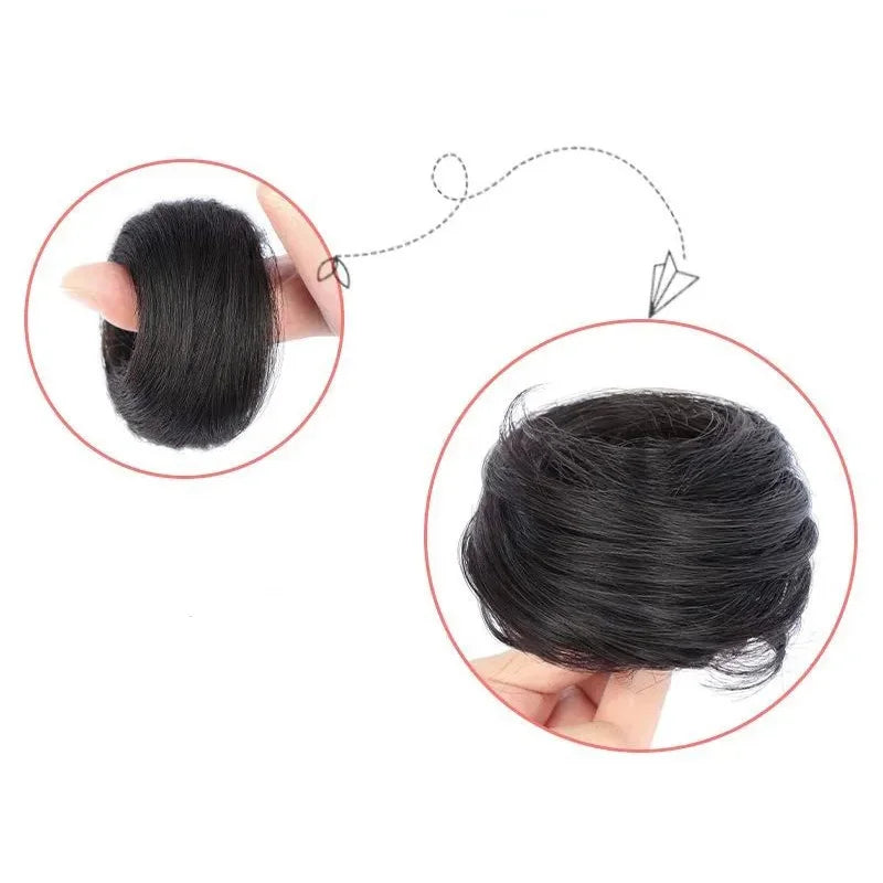 Fluffy Invisible Natural Bun Braiding Hair Ring