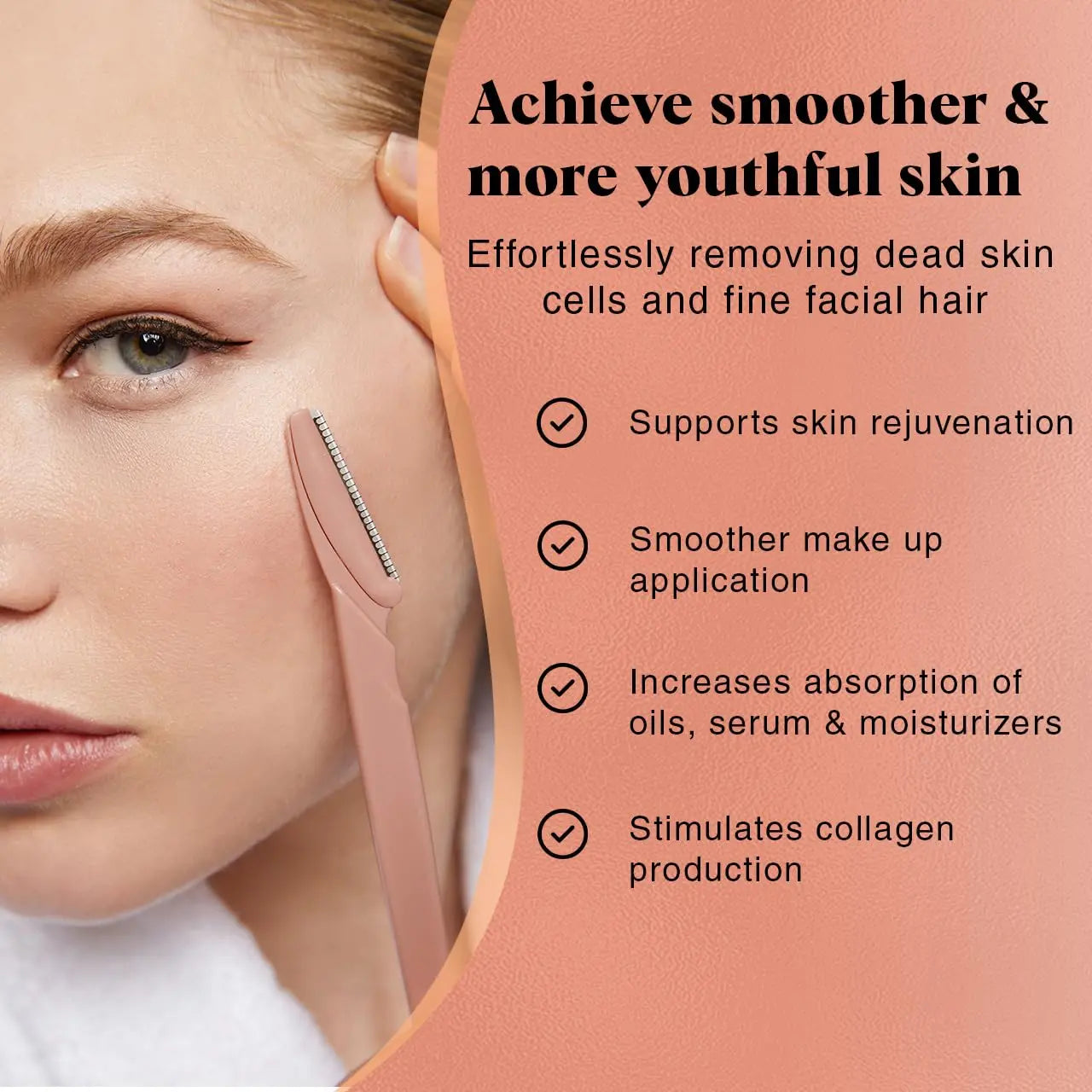 Dermaplaning 12pc facial hair remover for smooth skin