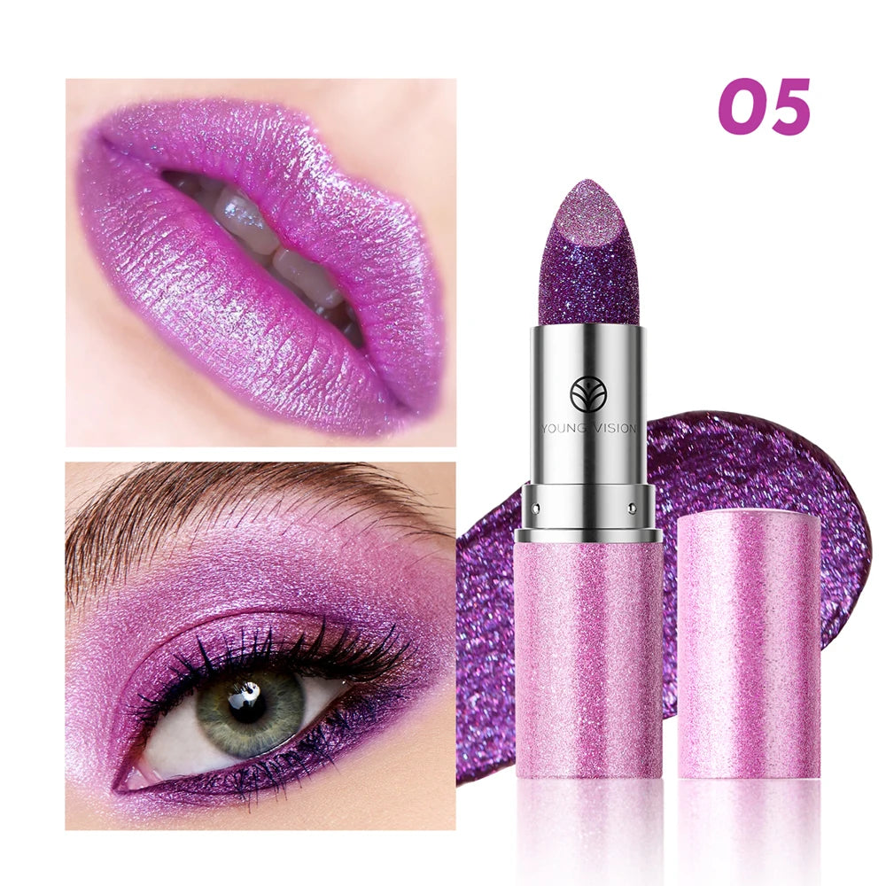 Pearlized shimmer Lipsticks and Eyeshadows