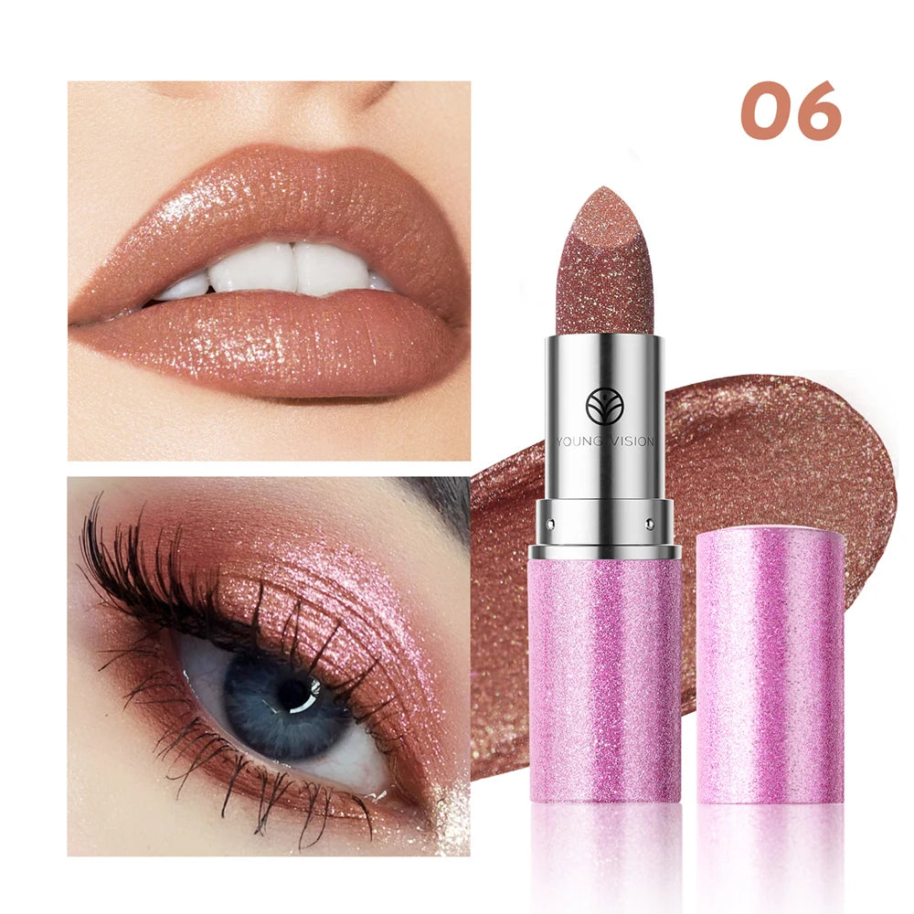 Pearlized shimmer Lipsticks and Eyeshadows