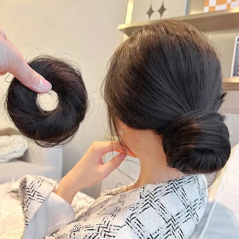 Fluffy Invisible Natural Bun Braiding Hair Ring