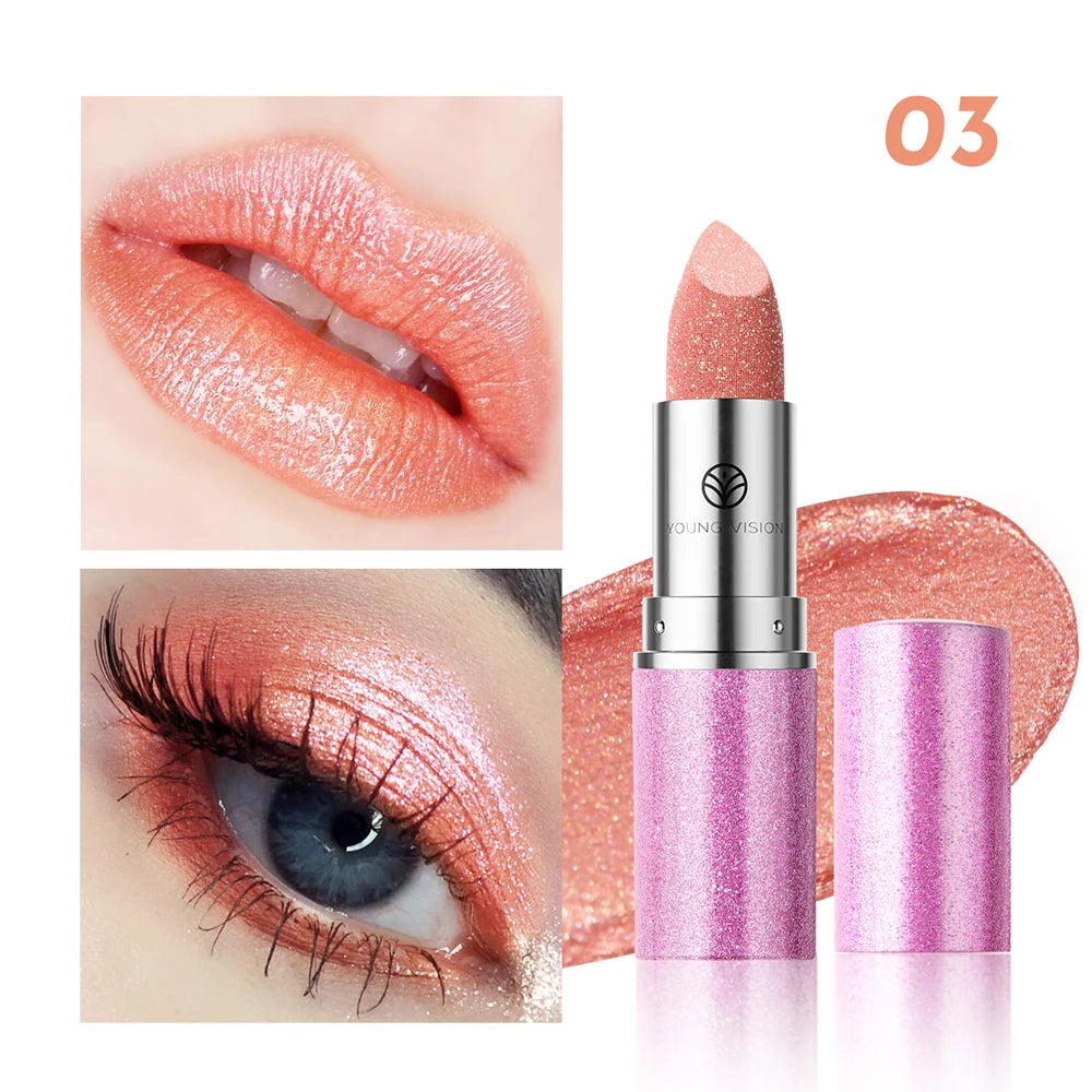 Pearlized shimmer Lipsticks and Eyeshadows