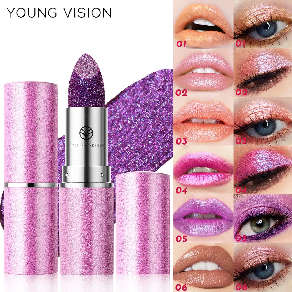 Pearlized shimmer Lipsticks and Eyeshadows