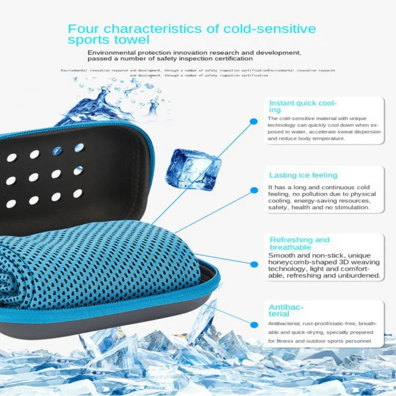Cooling Microfiber Towel; Breathable and Quick-Drying