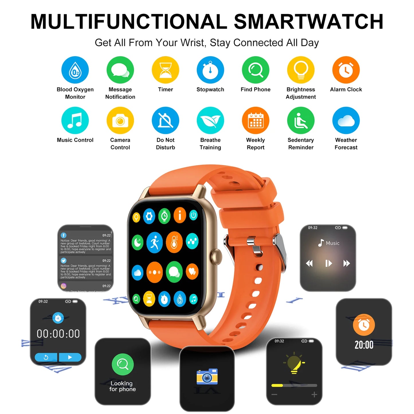 Smart Watch, Waterproof, Fitness Activity Tracker