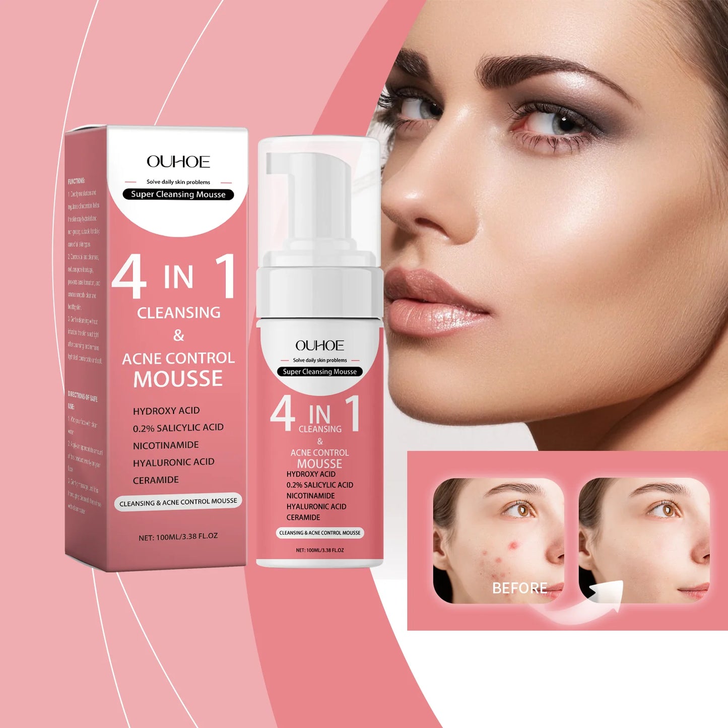 Foaming Face Cleanser - Hydrating Cleansing Mousse