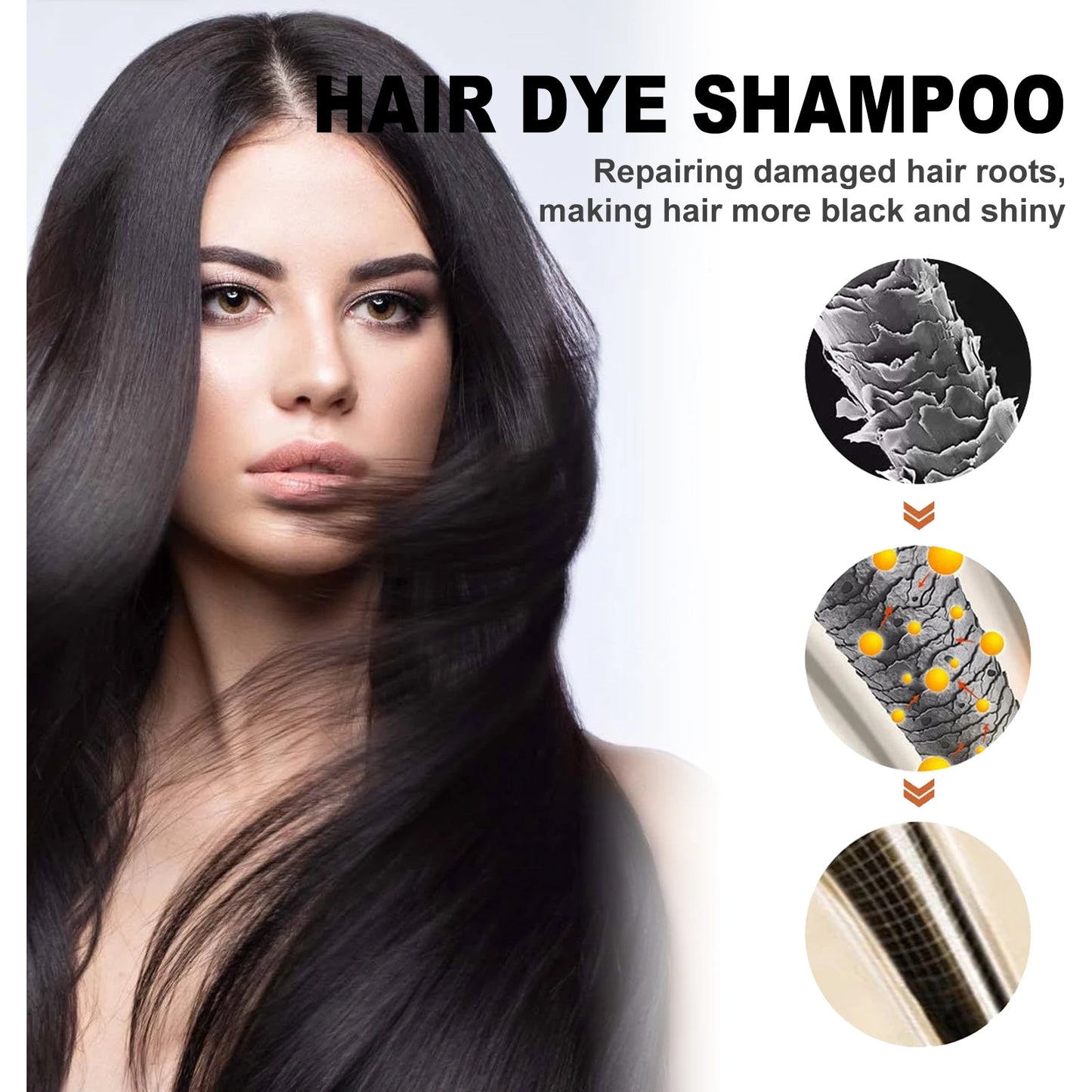 3-in-1 Shampoo Natural Herbal Hair Dye