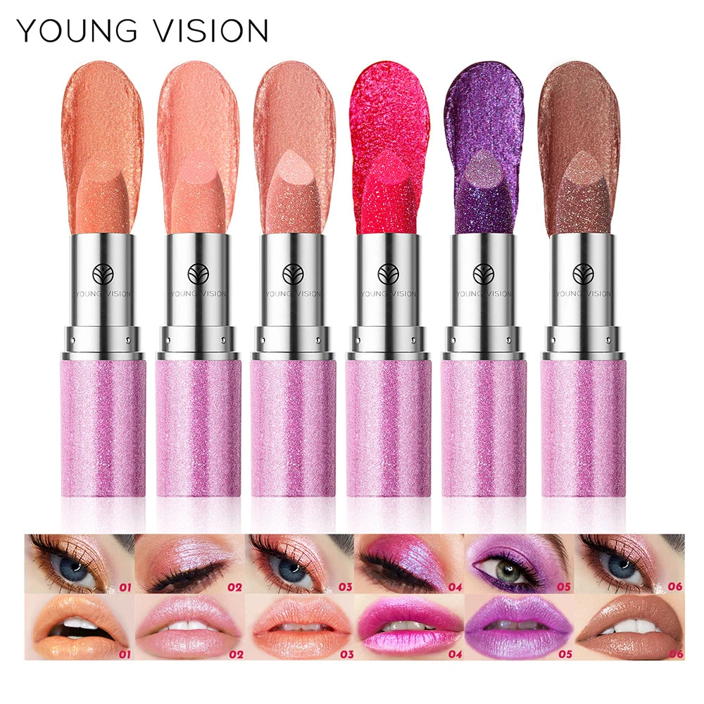 Pearlized shimmer Lipsticks and Eyeshadows