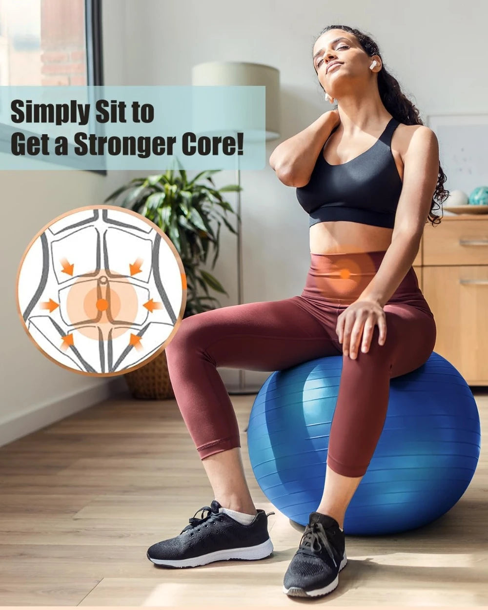 Yoga Workout Ball, Balance Ball Chair