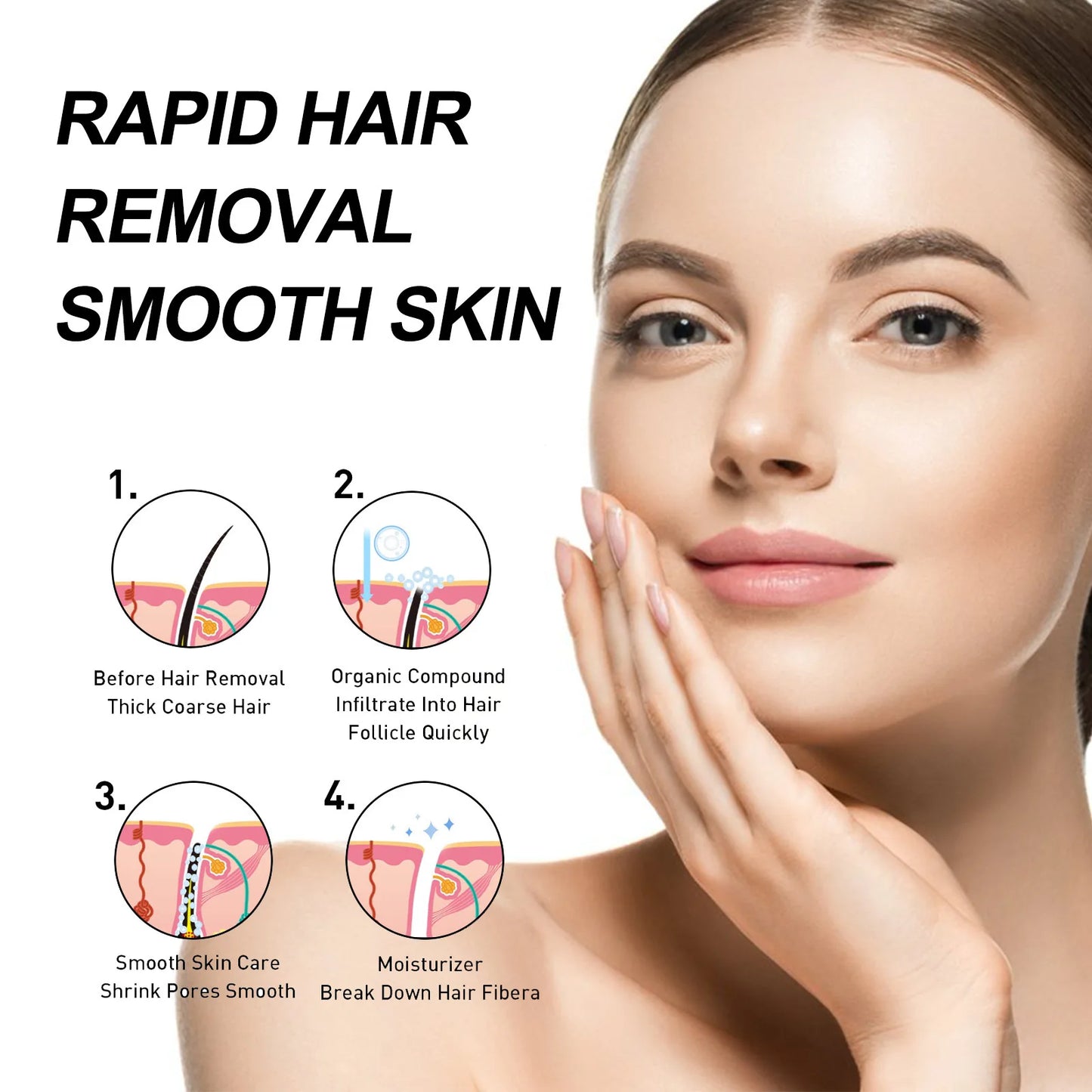 Hair Removal Cream; Underarm/ Lip/Body Hair