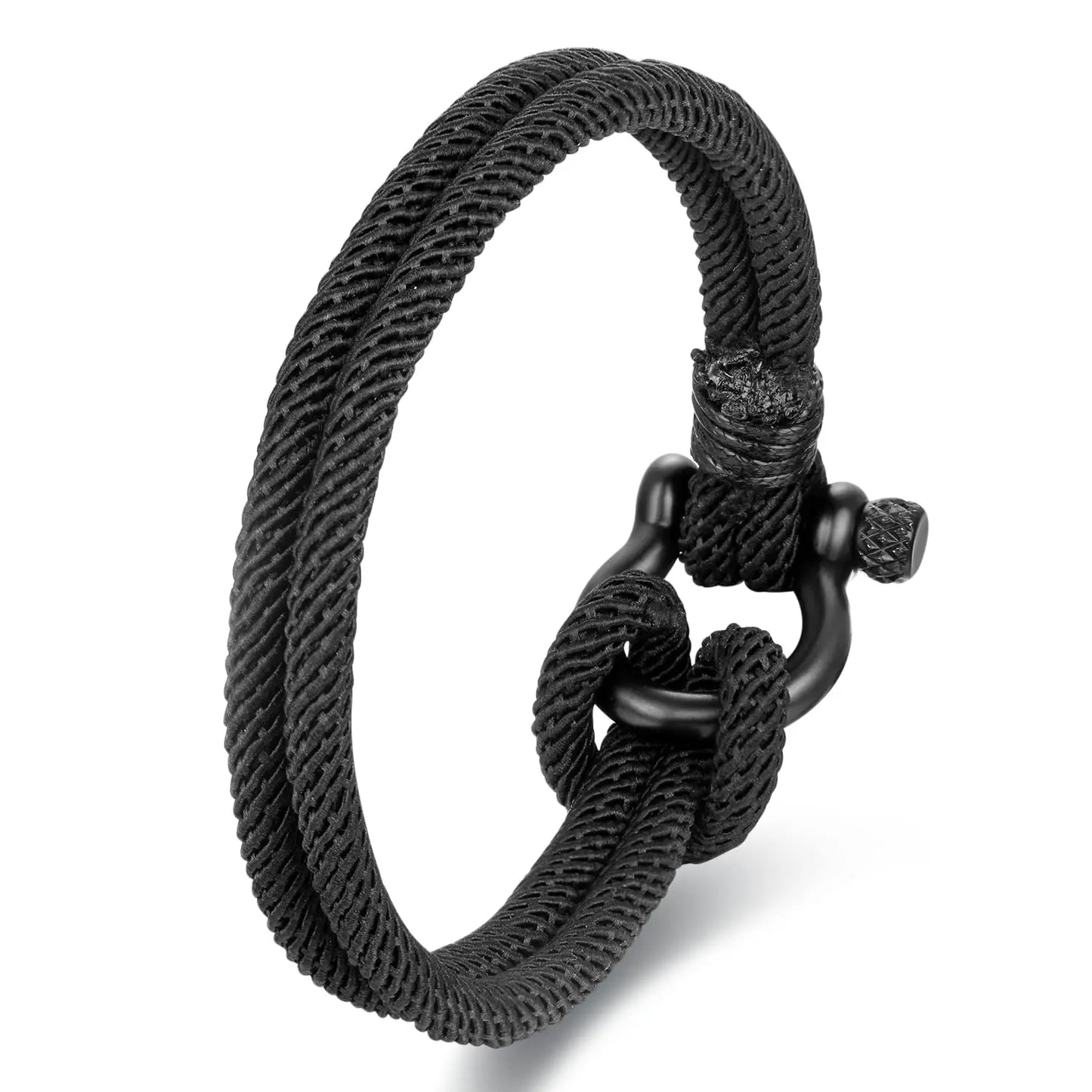 Rugged Braided Bracelet Adjustable Leather Cord For Men